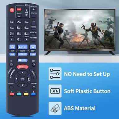 TV fjärrkontroll Ersättning för N2QAYB000953 För Panasonic TV