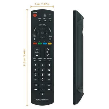 TV fjärrkontroll Ersättning för N2QAYB000485 För Panasonic TV