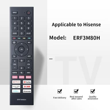 TV fjärrkontroll Ersättning för ERF3M80H För Hisense TV