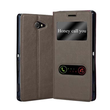 Sony Xperia M2 / M2 AQUA Plånboksfodral Skal (Brun)