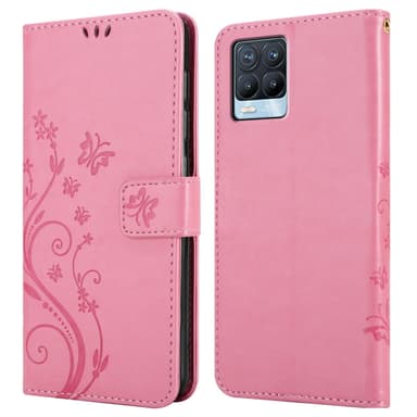 Realme 8 4G / 8 PRO Plånboksfodral Skal (Rosa)