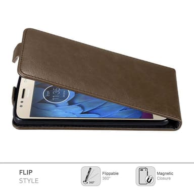 Motorola MOTO G5S Flipfodral Skal (Brun)