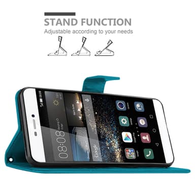 Huawei P8 Plånboksfodral Skal (Blå)