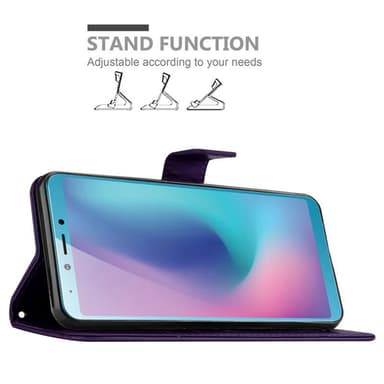 Samsung Galaxy A6s Plånboksfodral Skal (Lila)