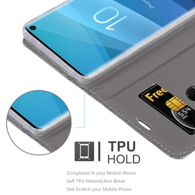 Samsung Galaxy S10 5G Plånboksfodral Skal (Grå)