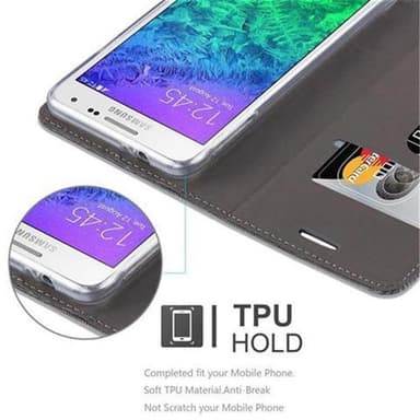 Samsung Galaxy ALPHA Plånboksfodral Skal (Grå)