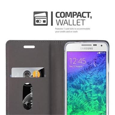 Samsung Galaxy ALPHA Plånboksfodral Skal (Grå)