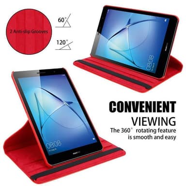 Skal Huawei MediaPad T3 8 (8.0 tum) Fodral Case (Röd)