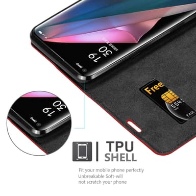 Oppo FIND X3 PRO Skal Fodral Case (Röd)