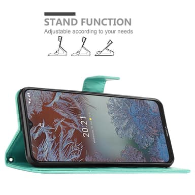 Nokia G10 / G20 Plånboksfodral Skal (Turkos)