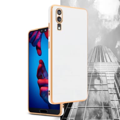Huawei P20 Skal Fodral Case (Vit)