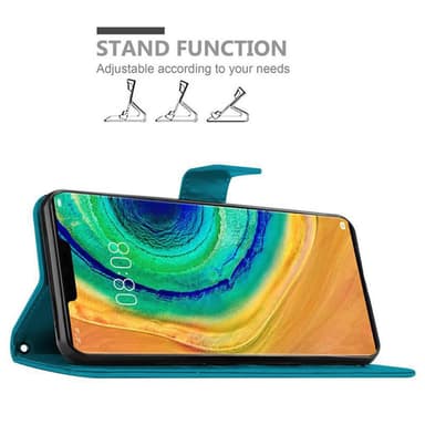 Huawei MATE 30 PRO Plånboksfodral Skal (Blå)