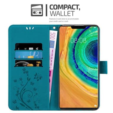 Huawei MATE 30 PRO Plånboksfodral Skal (Blå)