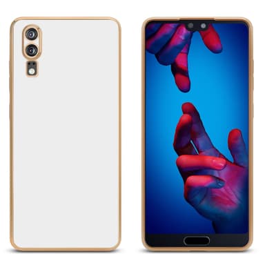 Huawei P20 Skal Fodral Case (Vit)