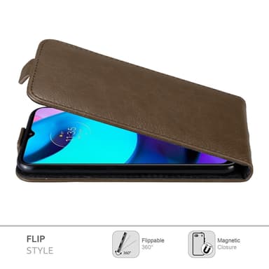 Motorola MOTO E20 / E30 / E40 Flipfodral Skal (Brun)