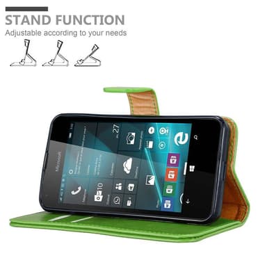 Nokia Lumia 550 Plånboksfodral Skal (Grön)