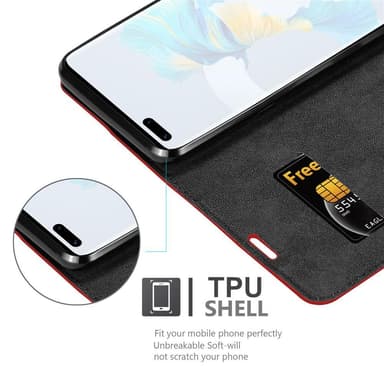 Huawei MATE 40 PRO Skal Fodral Case (Röd)