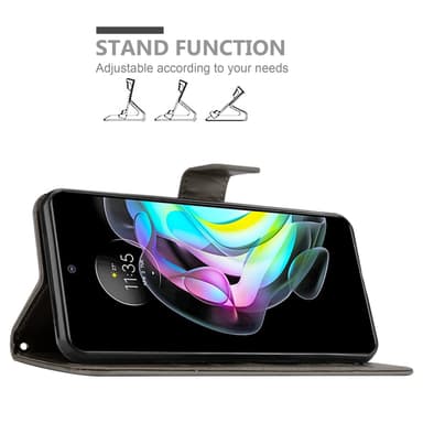 Motorola EDGE 20 Plånboksfodral Skal (Grå)