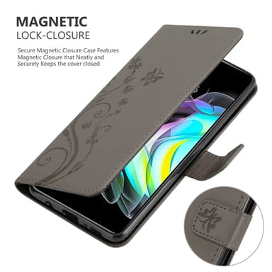 Motorola EDGE 20 Plånboksfodral Skal (Grå)