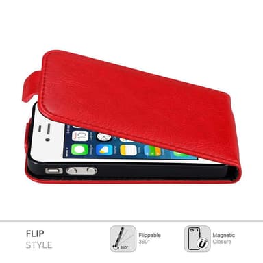 iPhone 4 / 4S Flipfodral Skal (Röd)