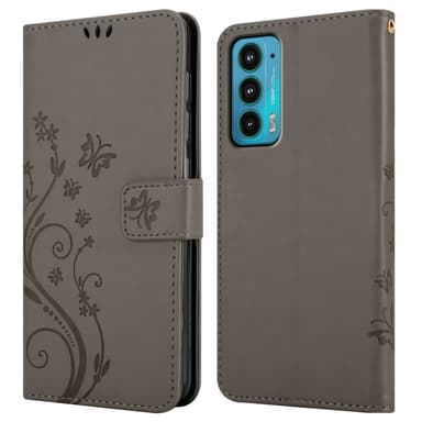 Motorola EDGE 20 Plånboksfodral Skal (Grå)
