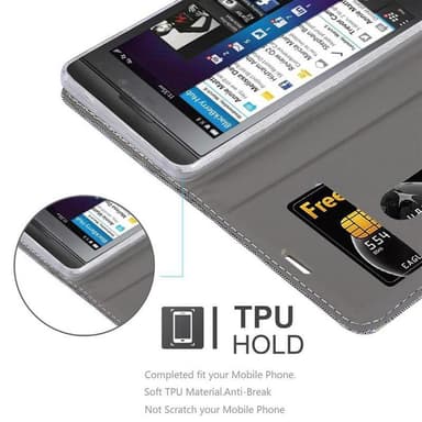 Blackberry Z10 Plånboksfodral Skal (Grå)