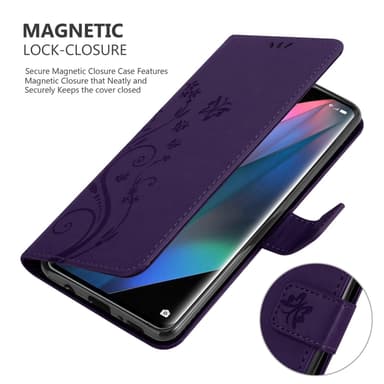 Oppo FIND X3 PRO Plånboksfodral Skal (Lila)