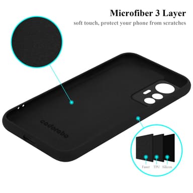 Xiaomi 12 LITE Skal Fodral Case (Svart)