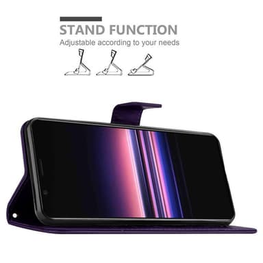 Sony Xperia 5 Plånboksfodral Skal (Lila)
