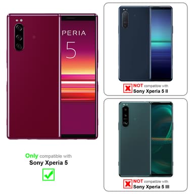Sony Xperia 5 Plånboksfodral Skal (Blå)