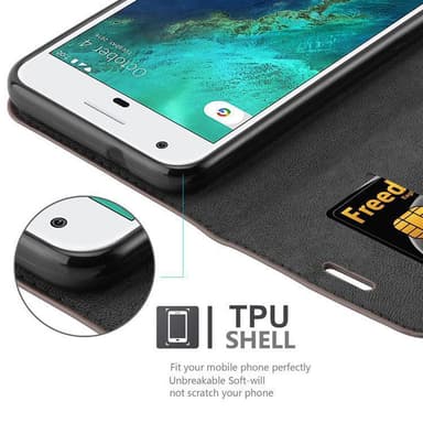 Google PIXEL Skal Fodral Case (Brun)