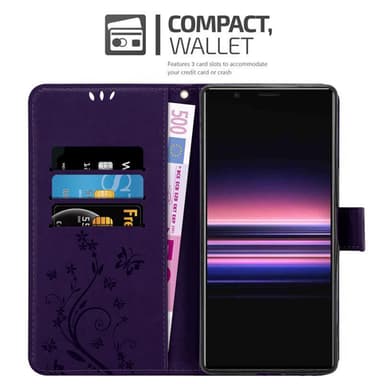 Sony Xperia 5 Plånboksfodral Skal (Lila)