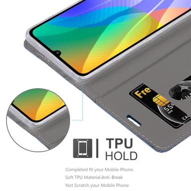 Huawei Y6P Plånboksfodral Skal (Blå)