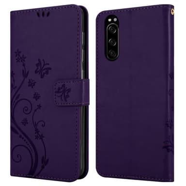 Sony Xperia 5 Plånboksfodral Skal (Lila)
