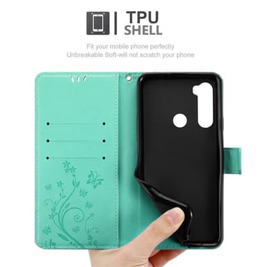 Xiaomi RedMi NOTE 8 Plånboksfodral Skal (Turkos)