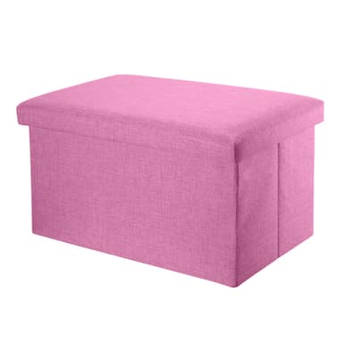 Hopfällbar bänk 78x38x38 cm Sittpall Sittkub (pink)