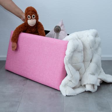 Hopfällbar bänk 78x38x38 cm Sittpall Sittkub (pink)