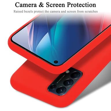 Oppo FIND X3 LITE Skal Fodral Case (Röd)