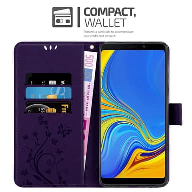 Samsung Galaxy A9 2018 Plånboksfodral Skal (Lila)