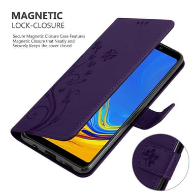 Samsung Galaxy A9 2018 Plånboksfodral Skal (Lila)