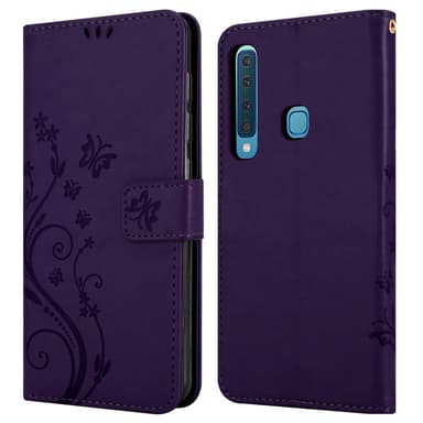 Samsung Galaxy A9 2018 Plånboksfodral Skal (Lila)