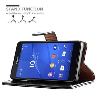 Sony Xperia Z3 COMPACT Plånboksfodral Skal (Svart)