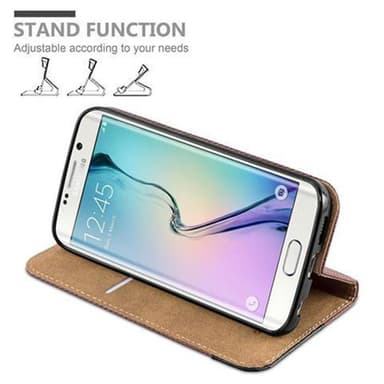 Samsung Galaxy S6 EDGE Plånboksfodral Skal (Brun)