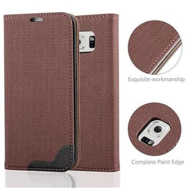 Samsung Galaxy S6 EDGE Plånboksfodral Skal (Brun)