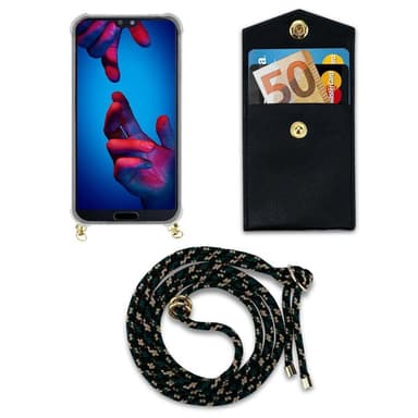 Huawei P20 Skal Fodral Kedja (Brun)