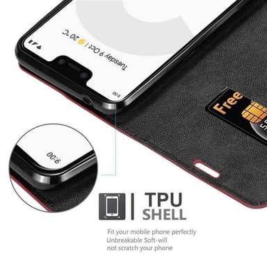 Google PIXEL 3 XL Skal Fodral Case (Röd)