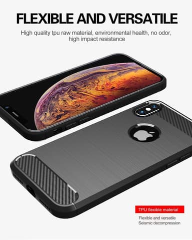 iPhone X / XS Skal Fodral Case (Svart)
