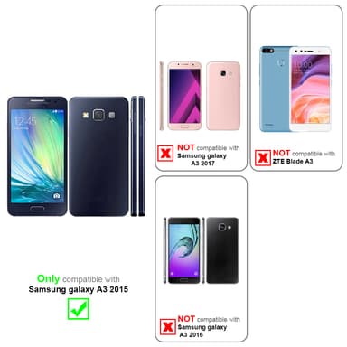 Skal Samsung Galaxy A3 2015 Plånboksfodral (Svart)