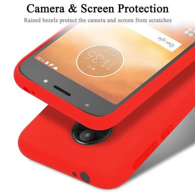 Motorola MOTO E5 PLAY GO Skal Fodral Case (Röd)