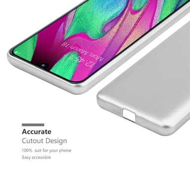 Skal Samsung Galaxy A40 Fodral Case (Silver)